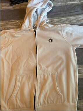 Rusty White Zip-Up Hoodie